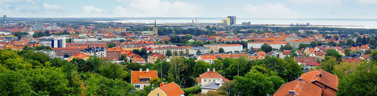 Bild över utsikten från Galgberget i Halmstad.