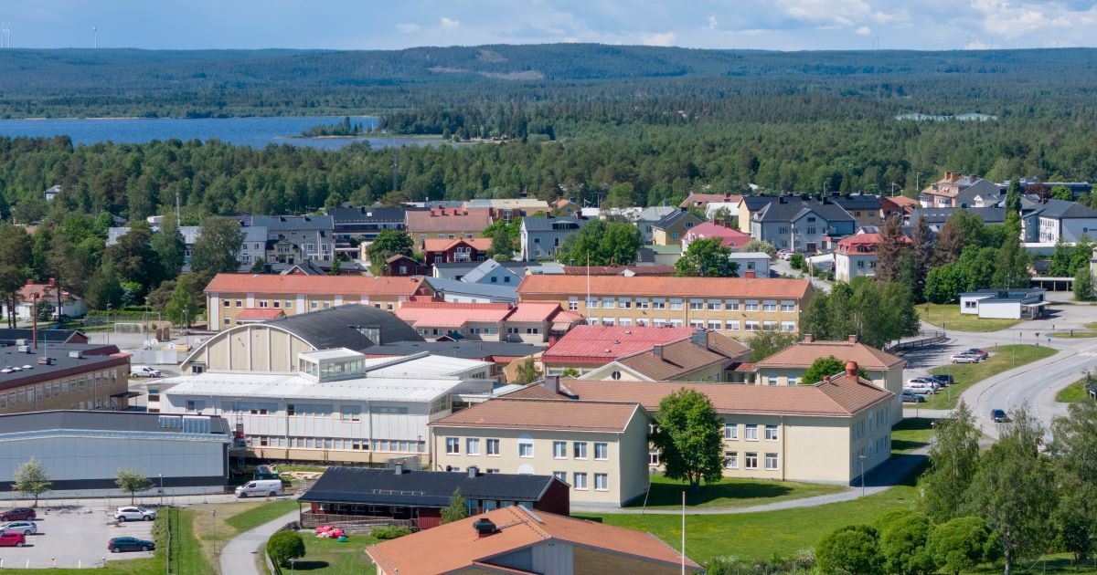 Artediskolan skolområde sett uppifrån